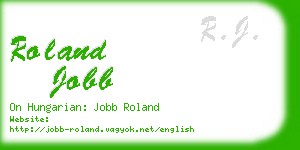 roland jobb business card